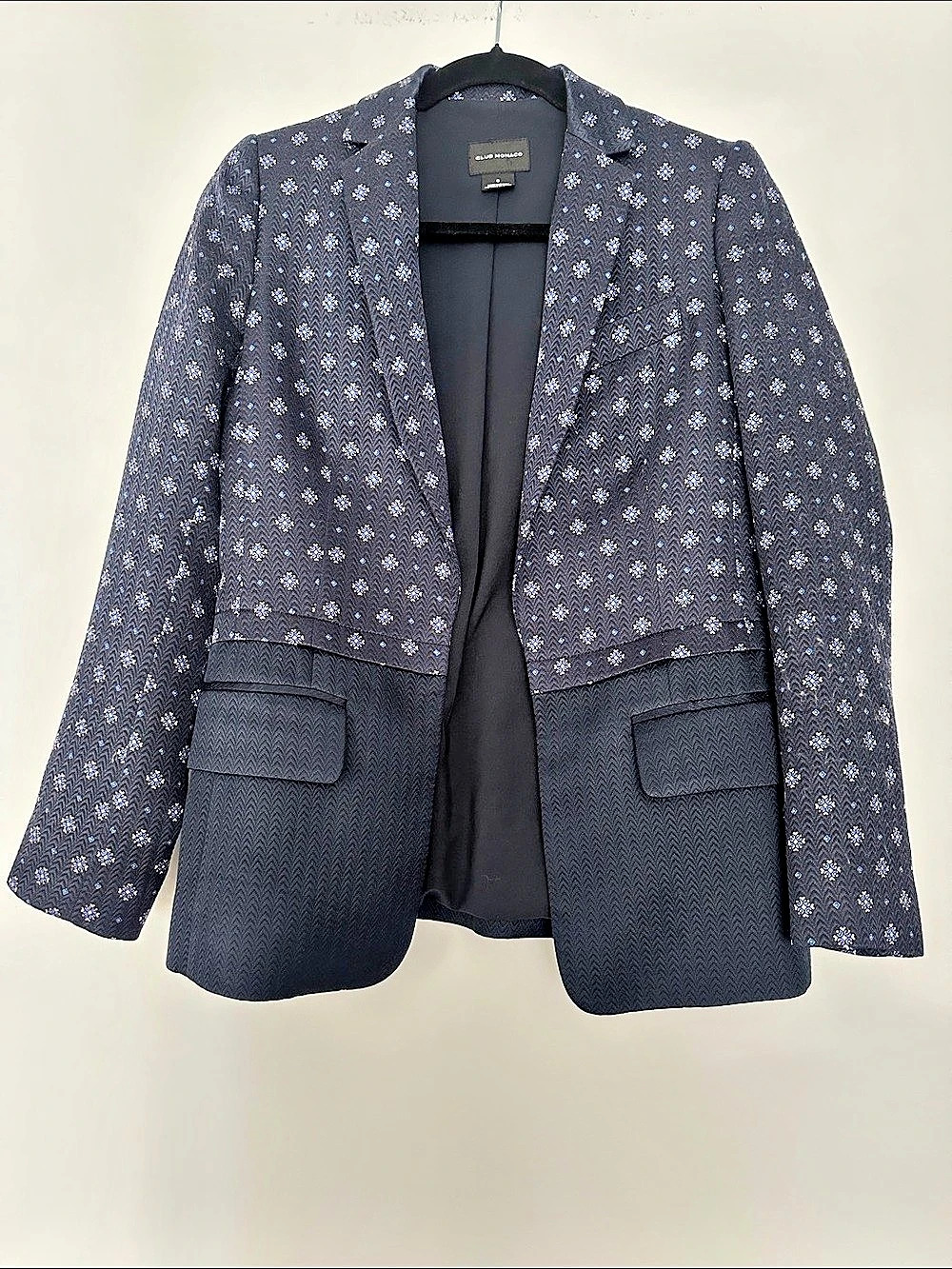 Club Monaco Floral Blazer in Blue & Black